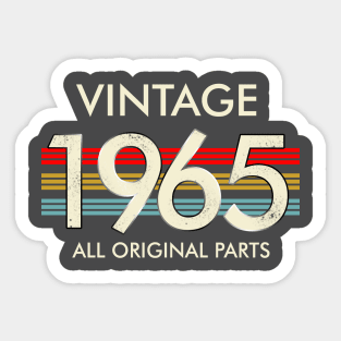Vintage 1965 All Original Parts Sticker